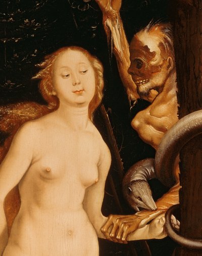 Eve, the Serpent and Death (detail) by Hans Baldung Grien